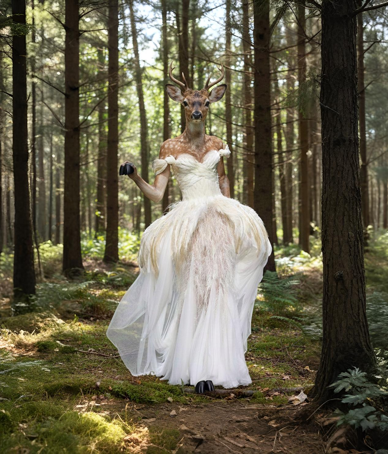 Vestido de Penas - Vista frontal